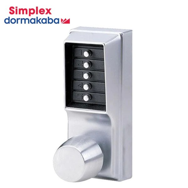 Simplex Ga Key Simplex - 1011 - Mechanical Pushbutton Cylindrical Lever Lock - 2¾ ...