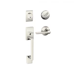 Latitude Satin Nickel with Century Trim Single Cylinder Door Handleset