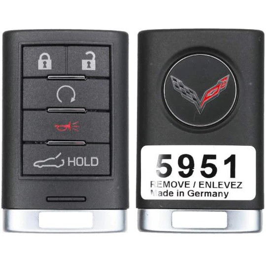 Chevrolet Corvette 5 Button Smart Key Fcc NBGGD9C04 Pn 23465951 (OEM ...
