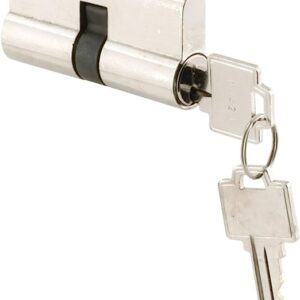 Prime-Line K 5061 Chrome, Storm or Security Door Mortise Double Lock Cylinder, For Kwikset Systems (Single Pack)