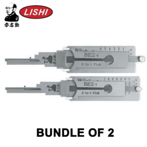 Original Lishi - BE2 BEST A / 6-Pin & 7-Pin / 2-In-1 Residential Tool / BEST A / AG (BUNDLE Of 2 Lishi Tools)