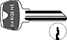 Sargent 6275RG 6-Pin Key Blank