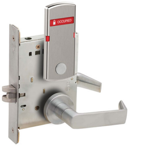 Schlage L9040-06A-626 OS-OCC L583-363 KIT - 06A Privacy Mortise Lock, Outside Indicator (Occupied/Vacant), Inside ADA Thumbturn (L583-363), 626/US26D Satin Chrome